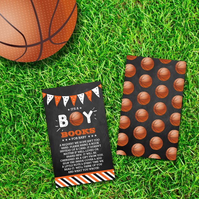 Das ist ein Junge! Basketball Babydusche Buchungsa Begleitkarte (Von Creator hochgeladen)