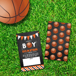 Das ist ein Junge! Basketball Babydusche Windelwan Begleitkarte