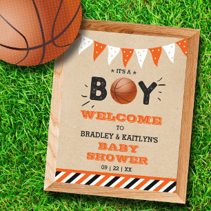 Das ist ein Junge! Basketball Themed Baby Dusche E Poster
