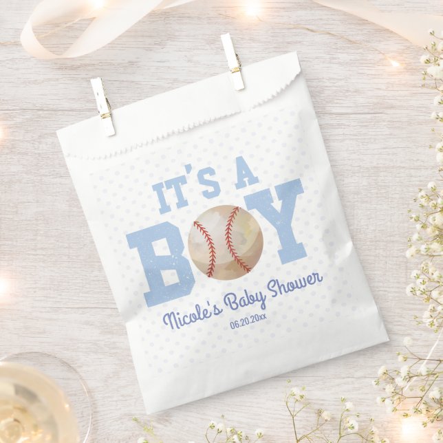 Das ist ein Junge! Blue Baseball Baby Dusche Geschenktütchen (Ausgeschnitten)