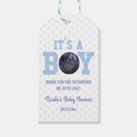 Das ist ein Junge! Blue Bowling Ball Baby Dusche