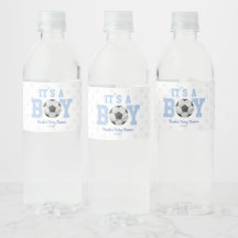 Das ist ein Junge! Blue Soccer Ball Baby Dusche