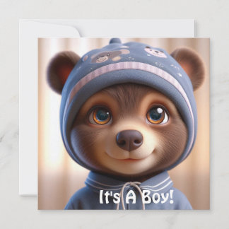 Das ist ein Junge! Flache Ankündigungskarte Ankündigung
