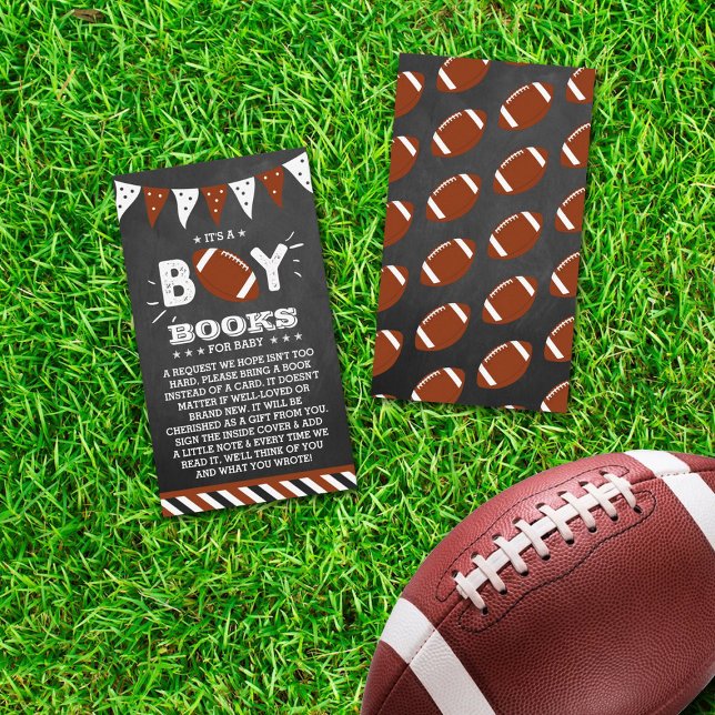 Das ist ein Junge! Football Baby Showbuchanfrage Begleitkarte (Von Creator hochgeladen)