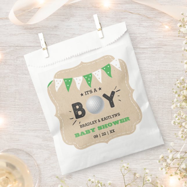 Das ist ein Junge! Golf Themed Co-Babydusche Geschenktütchen (Ausgeschnitten)