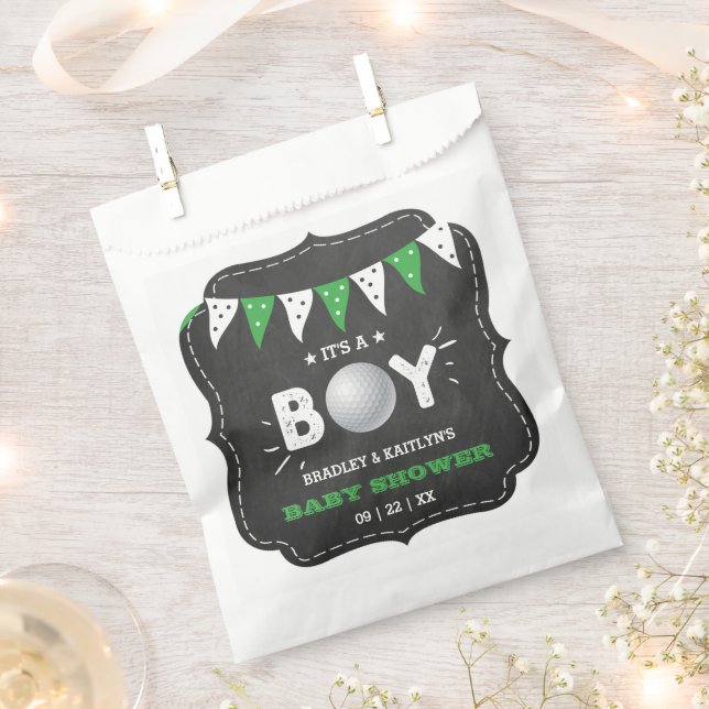 Das ist ein Junge! Golf Themed Co-Babydusche Geschenktütchen (Ausgeschnitten)