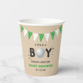 Das ist ein Junge! Golf Themed Co-Babydusche Pappbecher