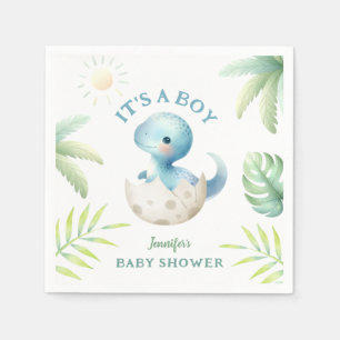 Das ist ein Junge! Niedlich Dino Dinosaur Babydusc Serviette