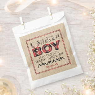 Das ist ein Junge! Rustikale Karierte Lumberjack B Geschenktütchen