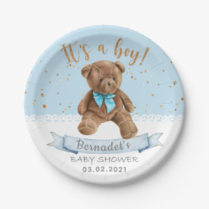 Das ist ein Junge! Teddy Bear Baby Dusche Pappteller