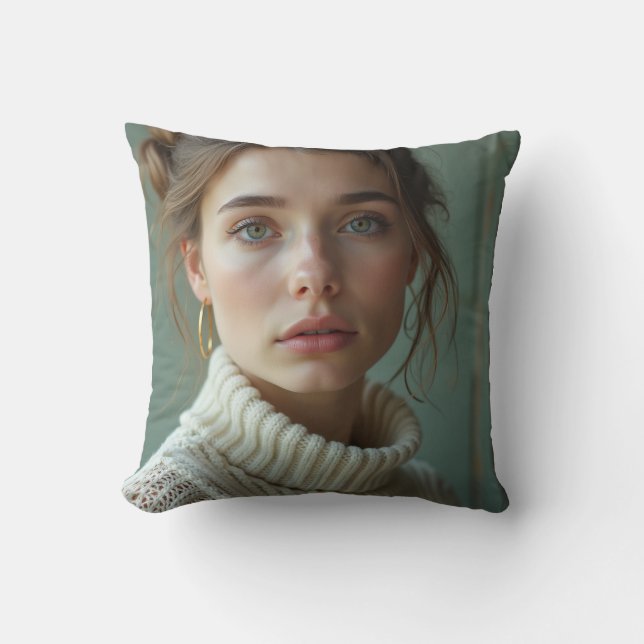 Das ist ein Kissenpolster für eine schöne Frau. Kissen (Vorderseite)