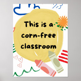 Das ist ein kornfreies Klassenzimmer Poster