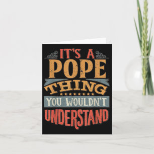 Das ist ein Papstthema, das du nicht verstehen wür Karte