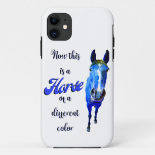 Das ist ein Pferd mit einer anderen Farbe in Blau Case-Mate iPhone Hülle
