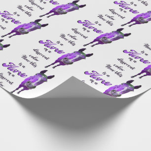 Das ist ein Pferd mit einer anderen Farbe Lila Geschenkpapier