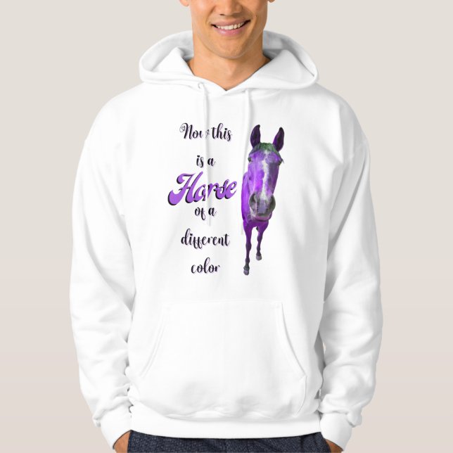 Das ist ein Pferd mit einer anderen Farbe Lila Hoodie (Vorderseite)
