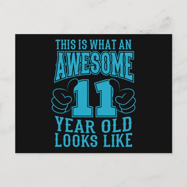 DAS IST EIN PHANTASTISCHER 11-JÄHRIGER 11. Geburts Postkarte (Vorderseite)