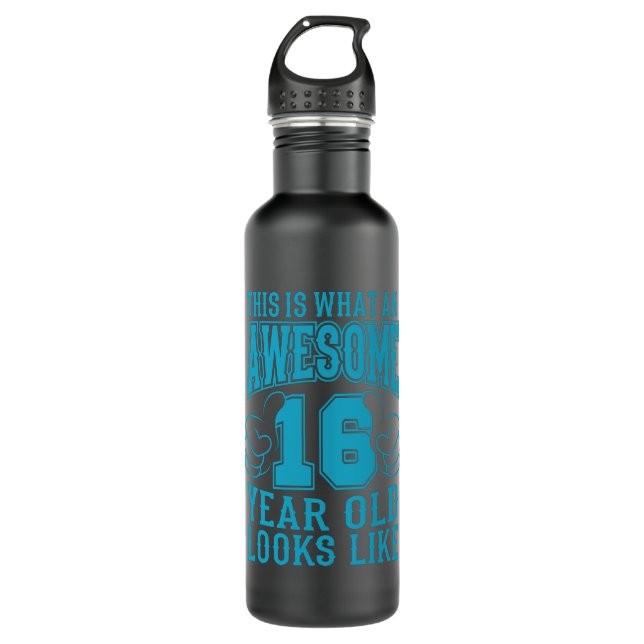 DAS IST EIN PHANTASTISCHES 16 JAHR ALTER 16. Gebur Edelstahlflasche (Vorderseite)