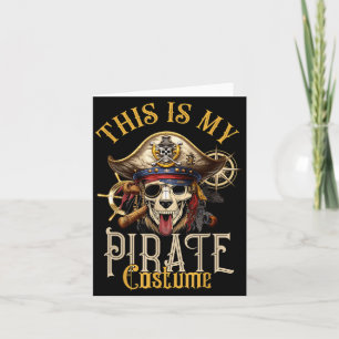 Das ist ein Piratenkostüm Hund Pirat Faul Hallowee Karte