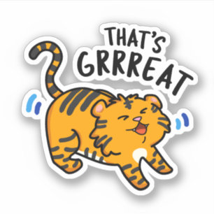 Das ist ein riesiger Niedlicher Tiger-Knurren-Aufk Aufkleber