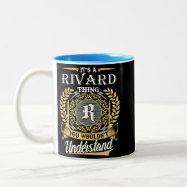 Das ist ein Rivard, den man nicht verstehen konnte Zweifarbige Tasse