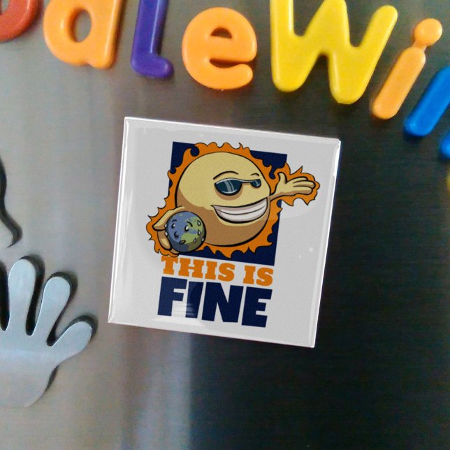 Das ist ein schöner Cartoon der globalen Erwärmung Magnet (Von Creator hochgeladen)