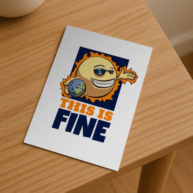 Das ist ein schöner Cartoon der globalen Erwärmung Postkarte (Von Creator hochgeladen)