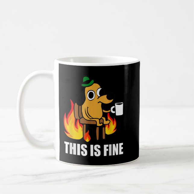 Das ist ein schöner Hund Internet Meme Burning San Kaffeetasse (Links)
