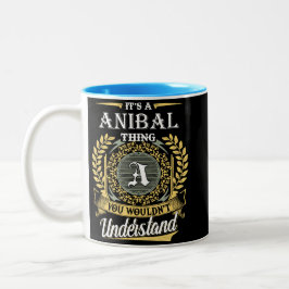 Das ist eine anibale Sache, die man nicht verstehe Zweifarbige Tasse