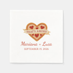 Das ist eine eher italienische Chic Heart Pizza We Serviette
