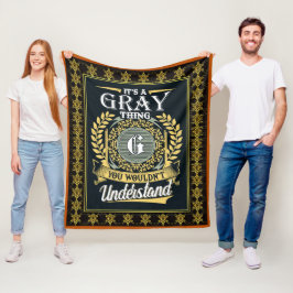 Das ist eine graue Sache, die man nicht verstehen  Fleecedecke