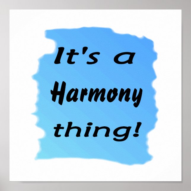 Das ist eine Harmonie! Poster (Vorne)
