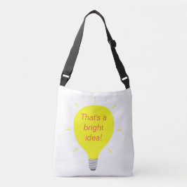 Das ist eine helle Idee, gelbe Glühbirne, Taschen