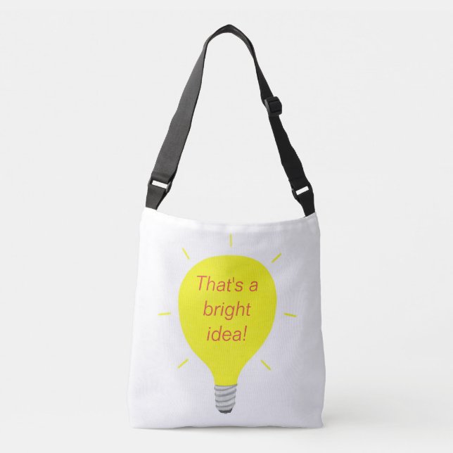 Das ist eine helle Idee, gelbe Glühbirne, Taschen (Vorderseite)