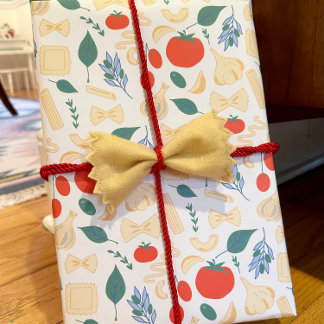 Das ist eine klassische italienische Pasta Formen  Geschenkpapier Set