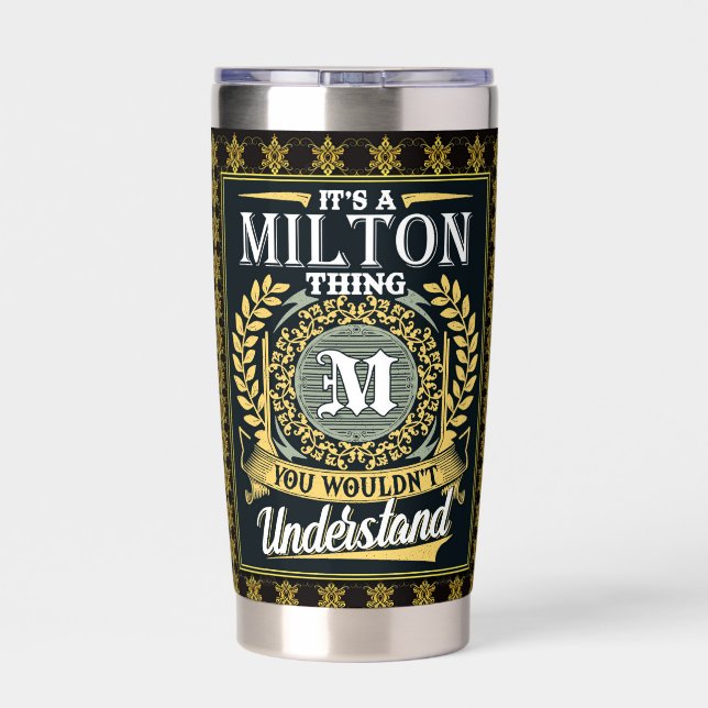 Das ist eine Milton Sache, die man nicht verstehen Thermobecher (Rückseite)