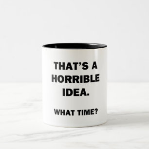 Das ist eine schreckliche Idee. Zweifarbige Tasse