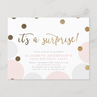 Das ist eine Überraschung! | Bubble Überraschung G Einladungspostkarte