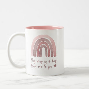 Das ist eine Umarmung von mir zu dir Zweifarbige Tasse
