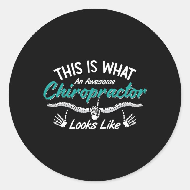 Das ist es, was ein Phantastischer Chiropraktiker Runder Aufkleber (Vorderseite)