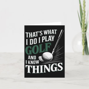 Das ist es, was ich mache Golf spielen und ich wei Karte