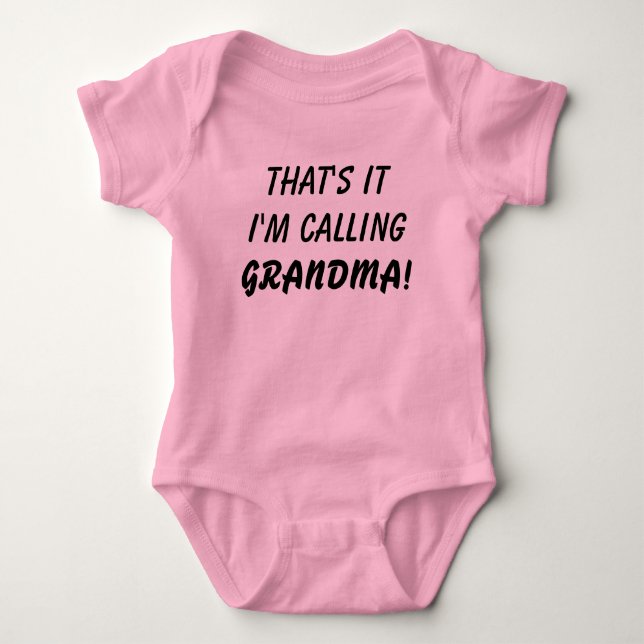 Das ist es, was ich Oma lustiges Baby-Shirt nenne Baby Strampler (Vorderseite)
