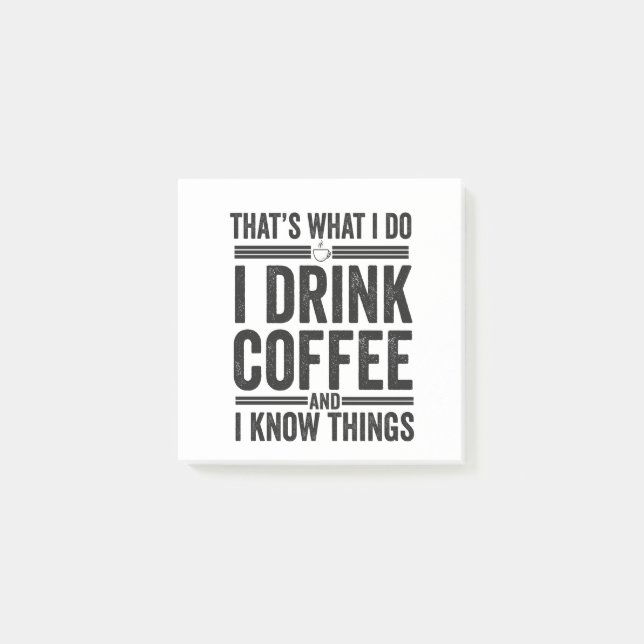 Das ist es, was ich trinke Kaffee Funny Coffein Post-it Klebezettel (Vorderseite)