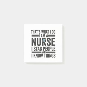 Das ist es, was ich tue, ich bin eine Krankenschwe Post-it Klebezettel