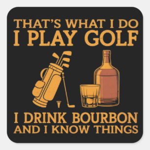 Das ist es, was ich tue, ich spiele Golf, ich trin Quadratischer Aufkleber