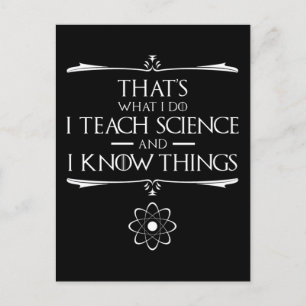 Das ist es, was ich Wissenschaft lehre Postkarte