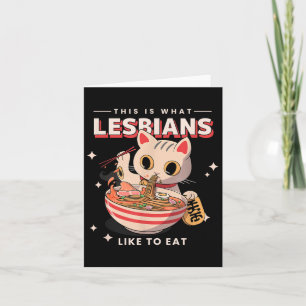 Das ist es, was Lesben gerne essen - Funny Cat Gra Karte
