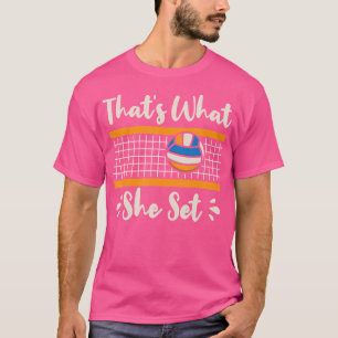 Das ist es, was sie Set Pun Volleyball Net Funny V T-Shirt