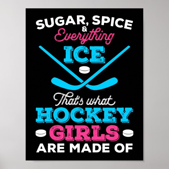 Das ist es, woraus Hockeymädchen gemacht sind Poster (Vorne)