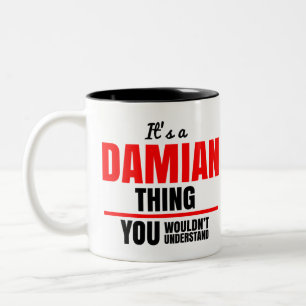Das ist etwas Damian, das man nicht verstehen würd Zweifarbige Tasse